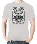 Witty Fashions Best Father All Time Funny Gift for Dad Father's Day Men's T-Shirt (Sports Grey, Small)