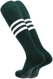 TCK Performance Baseball/Softball Socks (Dark Green/White, Small)