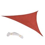 Triangle Anti-UV Sun Shade Sail, Water Resistant Sun Sail Shade,Garden Patio Sunscreen Awning Canopy with Free Rope for Garden Balcony Terrace (Dark Red, 8x8x8 ft)