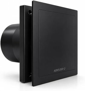 Airflow QT100 B Black Extractor Fan 25L/s Flowrate – Ultra Quiet 25 dB(A), Energy Efficient 5W, 2 -Speed Options, German Engineered, QuietMark Certified, 3-Year Warranty