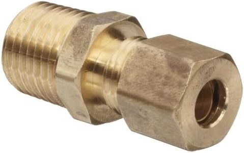 Anderson Metals-50068-0504 Brass Tube Fitting, Connector, 5/16" Compression x 1/4" Male Pipe