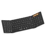 ProtoArc Foldable Bluetooth Keyboard Folding Keyboard with Number Pad | XK01 Full-Size Portable Keyboard Mini Wireless Keyboard for Windows iOS Android Tablet | QWERTY UK Layout - Black