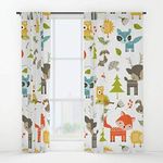 S26 3D Cartoon Digital Printed Polyester Fabric Curtains for Bed Room Kids Room Living Room Color White Window/Door/Long Door (D.N.425) (4, 4 x 7 Feet (Size ; 48 x 84 Inch) Door)