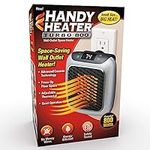 Ontel Handy Heater Turbo 800 Wall Outlet Small Space Heater with Adjustable Thermostat, Programmable 12-Hour Timer, Auto Shut Off - Quiet & Space-Saving Ceramic Mini Heater