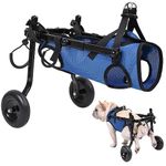 2 Wheel Pet Wheelchair, Adjustable Dog Wheelchair，Lightweight Dog Wheelchair for Back Legs, for Back Legs Disability, Paralysis, Injury, Hind Limb Weakness Pet (M)