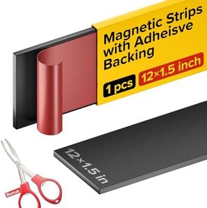 Adhesive Magnetic Strip for Knives Kitchen with Multipurpose Use as Knife Holder, Knife Rack, Knife Magnetic Strip, Knives Bar, Kitchen Utensil Holder, Tool Holder for Garage and Kitchen Organizer