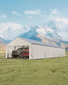 GarveeLife 20'X40'x12' Metal Carport for Multiple Vehicles, Enclosed Car Ports, Vertical Roof Design, for All-Weather, for Full-Size Pickup Trucks, Boats, and Tractors