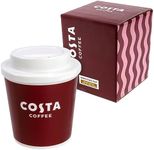 Kimm & Miller Costa Coffee Babyccino Kids Travel Mug - Small Reusable Plastic Coffee Cup with Lid (150ml Volume) - Kids Mugs or Adults Espresso Travel Cup