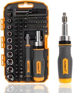 MULWARK Screwdriver Bits & Socket Set 77 Pieces, Ratchet Screwdriver Set with Case, Multipurpose Tool Kit for DIY & Professional Use Gift for Men, Bit Set, Complete Screwdriver Set for Home & Garage