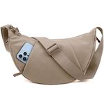 BITUOR Crossbody Bag for Women Nylon Crescent Shoulder Bag Purse Hobo Bag Waterproof & Anti-theft with Adjustable Strap Sling Bag for Daily Use