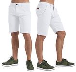 westAce 2k18May New Mens Slim Fit Stretch Cotton Chino Shorts Summer Casual Smart [White,38]