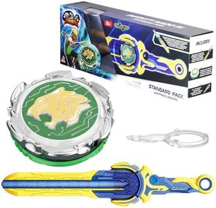 INFINITY NADO Spinning Top for Boys, Metal Battle Tops Sword Launcher, Battling Tops for Boys Girls 5 6 7 8 9 10 11 12 Years, Standard Pack Lightning Leopard