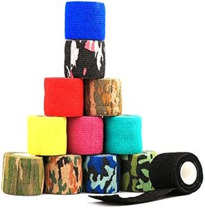 12 Rodar Venda Cohesiva, Vistoso y Camuflaje Alto elástico Vendajes Autoadhesivos, Vendaje para Mascotas, Vendaje Deportivo elástico para Esguince de Dedo, muñeca o Tobillo (5 cm X 4,5 m)