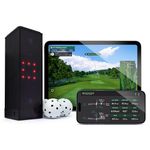 Square Golf Indoor Golf Launch Monitor - Golf Simulator for Home with Realistic Practice & Accurate Feedback, High-Speed Camera, Ball Speed, Spin Rate, 3D Courses, Android/Apple/Windows Compatible