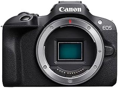 Canon EOS R100 (Body) - Compact Mirrorless Digital Camera - 24.1 MP, 4K Resolution - Dual Pixel CMOS AF, DIGIC 8 Processor - 6.5 FPS Continuous Shooting - Face & Eye Detection, Bluetooth, Wi-Fi, GPS