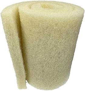 Aquatic Experts Crema COARSE - Filtro de estanque de 2 pulgadas de grosor, rollo a granel, filtro de agua para jardín, fabricado en Estados Unidos (18 pulgadas por 72 pulgadas)