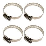 4 Pcs Hose Clamp in 304 Stainless Steel Clip for Soft Pipe with Outer Diameter Range 33-57mm, Clip Width 12mm, Sturdy and Rust Resistant Duct Clamp