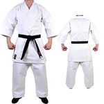 White Karate Gi, Karate Trousers - Japanese Cut Kata, Training & Competition Uniform, Tournament Uniform, Kids Karate Suit for Training & Competition, 14oz Heavy Weight Canvas Fabric (4.5/175)