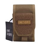 OneTigris Phone Holster Cell Phone Pouch Belt Holder for Men, Belt Phone Holder for iPhone 15 14 13 12 11 8 7 6 Pro Max, XR(Coyote Brown)