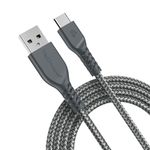 TECHGEAR USB C to USB A 2M Long STRONG Braided Data & Charging Cable for Amazon Fire HD 8 2022 12th/10th, Kindle Fire HD 10/Plus/Kids Pro 13th/11th/9th Generation, Fire 7 2022, Max 11 2023 USB C