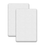 2 x 100% Waterproof Crib Mattress Protectors (Size 90 x 50 cm) | Non-Noisy, Ultra Soft and Super Absorbent Crib Mattress Covers (90 x 50 cm)