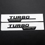 Emblems 2PCS ABS Car Sie Body Trunk Fender Decoration Badge Sticker for Mercedes Benz V8 BITURBO 4MATIC TURBO 4MATIC+ Emblem GLK GLA CLA