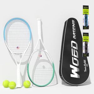 WOED BATENS Adult 2 Player Tennis Racket, 27' Speed Racquet, Includes Balls, Overgrips, Bag, Vibration Damper, Cover