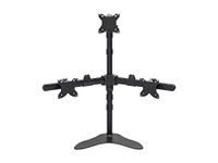 Monoprice 115707 Triple Monitor Pyramid Free Standing Desk Mount, Black