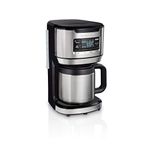 Hamilton Beach Programmable Front-Fill Coffee Maker with Thermal Carafe (46391), 12 Cup Capacity, Black and Stainless