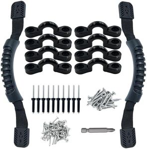 Yluvaok Kayak Pad Eyes/Kayak Handle,Pad Eye with Rivets; Kayak Handle with Accessories, Suitable for Multi-Brand Boats, Canoe Accessories, Luggage, Tether Cleats, etc