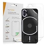 kwmobile Set of 3x Back Covers Compatible with Nothing Phone (1) - Back Screen Protector Pack Transparent Protective Films