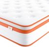 TeQsli 4FT6 Double Mattress, 10.6 Inch Gel Memory Foam Pocket Sprung Hybrid Double Mattress 7 Zone Orthopedic for Pressure & Back Pain Relief Medium Firm Box 135x190x27cm
