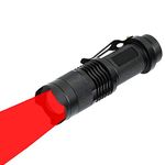 Orader LED Handy Light Zoom Function 3 Modes Hunting Night Fishing Astronomy Astronomy Observation Night Shooting (Red Light)