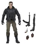 NECA Terminator Ultimate Police Station Assault T-800 7' Scale Action Figure, Multicolor