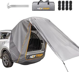 HEYTRIP SUV Tailgate Tent with Awning Shade Waterproof Windproof Hatchback Camping Car Tent, Universal Fit Most SUV/Van/MPV/CUV, Gray