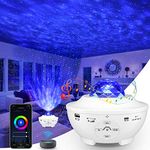 Star Projector Night Light, Smart Star Light Projector Work with Alexa Google Assistant, Galaxy Light Projector with App Remote Control Bluetooth Speaker, Galaxy Projector for Kids Teens Bedroom Decor