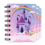 Toyseum 12 x Mini Princess Notebooks for Kids Party Bags, Small A7 Pocket Size Notebook, Cute Stationery Gifts for Girls Princess Themed Party Bag Fillers, Notepads for Kids of Any Age, Set of 12