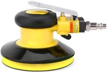 Professional Air Random Orbital Palm Sander, Dual Action Pneumatic Sander, Low Vibration, Heavy Duty … (5-inch Yellow)