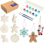 Bright Creations DIY Paint Your Own Ceramics for Kids, Ready to Paint Holiday Ornaments (26 Pieces)