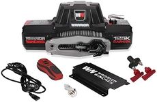 Warrior Winches Gladiator 12500lbs 12v electric winch with synthetic rope with wired/wireless remote and hawse fairlead, IP68 Waterproof electric winch, for offroad, jeeps, SUVs, 4x4 Truck winch