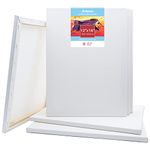 Artecho 12"x16" Stretched Canvas, White Blank 6 Pack, Primed 100% Cotton, for Painting, Acrylic Pouring, Oil Paint & Artist Media