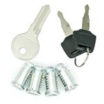 Lock Cylinders for Car Racks System(4 Pack),One-Key System Lock Core Compatible with Thule Racks,Bike Rack,and Other Equipment with Lock Cylinder,includes 4 Cores, 2 Keys and A Control Key