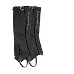 Black Crystal Hiking Ski Snow Gaiters Waterproof Breathable Nylon Men's Black Size Extra Large