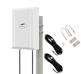 KASER 4G LTE 5G Antenna Outdoor Mimo Directional Antenna 698-2700 | 3300-3800 MHz Up to 12dBi Gain Compatible 5g 4g Router N-SMA Output with TS9 Adapter Includes Low-Loss Cable 10 m Model V3