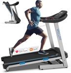 15 Incline Treadmills 350lbs Capacity Foldable Smart Voice Control, Works with ZWIFT KINOMAP WELLFIT Apple Health, 95% Assembled|BPM Monitor|Music Player|Online Coaching, Heavyduty Treadmill for Home