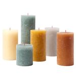 Bolsius Rustic Candle Gift Set - Nordic Ambiance - Box of 6 Candles - Long Burning Time - Household Candle - Interior Decoration - Unscented - Includes Natural Vegan Wax - No Palm Oil