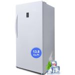 SMETA Upright Freezer Convertible Refrigerator Stand Up Freezers 13.8 Cu.Ft Deep Fridge Frost Free Dual Mode Digital Control Quick Freeze Vertical Freezer for Kitchen Apartment Bedroom White