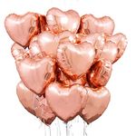 heart foil balloon rose gold 20 pcs, heart helium balloons, heart foil balloon, heart balloons helium balloon foil balloon, wedding decoration, birthday decoration or valentine's day