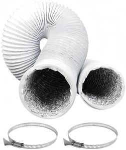 Anevios 100mm x 3 m Condotti Tubo di Ventilazione Flessibile in Alluminio PVC con 2 Fascette Stringitubo in Acciaio per Aria Condizionata, Asciugatrice, Cappa Aspirante, Ventilatore di Scarico
