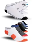 JAMES FIALLO Men's 12-Pairs Performance Low Cut Athletic Urban-inspired Foot Patterned Color Contrast Sport Socks, 2892-86-T1